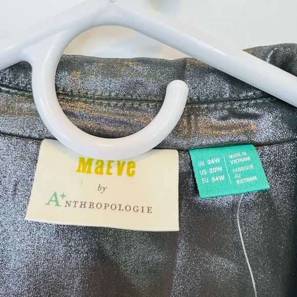 Anthropologie Silver Blazer Elegant Suit Jacket